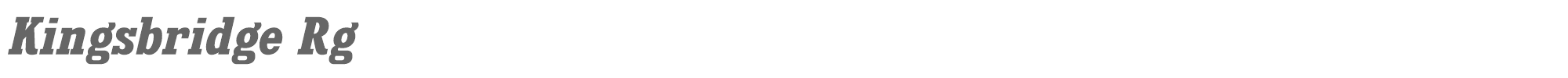 Kingsbridge kingsbridge bd it.ttf font preview